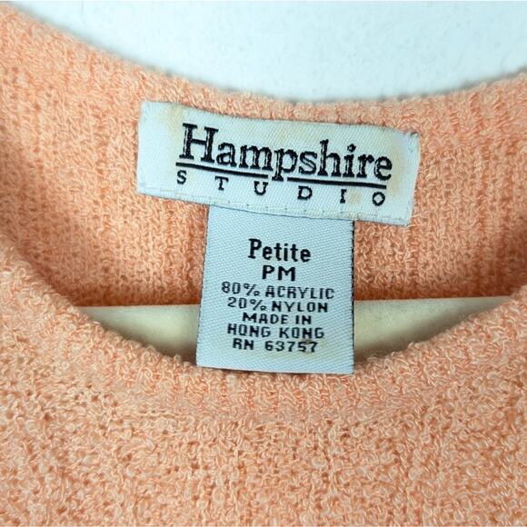 Hampshire Studio Orange Knit Petite Tank Top Size MP - Picture 6 of 6